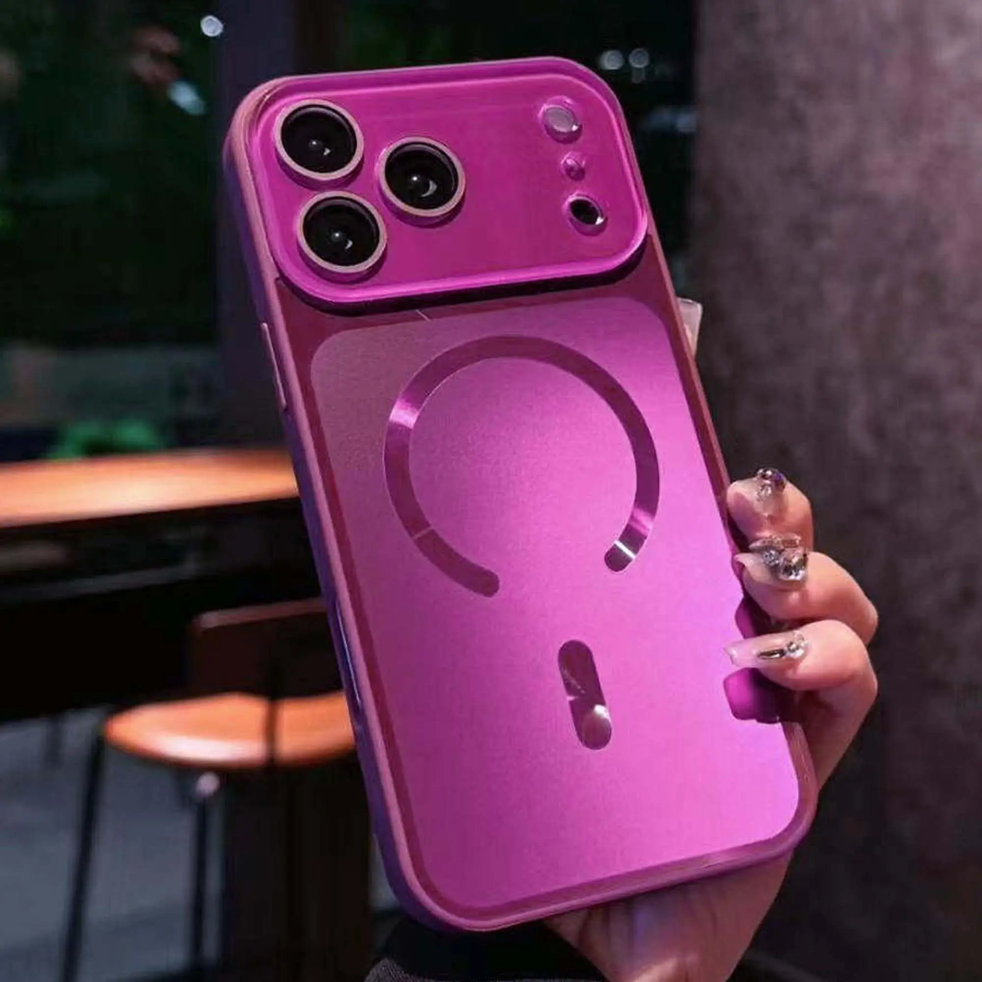 Premium Flowing Light Full Coverage Lens Phone Case for iPhone 13-17 Pro Max Magsafe Dustproof Magnetic Wireless Shockproof Protector for Girls & Boys ZT