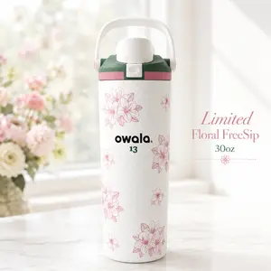 [NEW] Owala Azalea 13 FreeSip 30oz Floral Tumbler | Leak Proof Insulated Stainless Steel Water Bottle | Cute Aesthetic Gift for Her