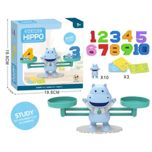 Interactive Hippo Math Balance Counting Game, Early Educational Learning Toy, STEM Toys, Perfect Gifts for Toddlers, Preschool Learning Toy for Kids