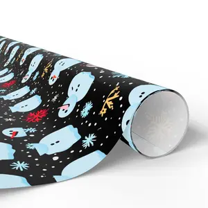 Festive Wrapping Paper, Christmas Gift Wrap, Holiday Packaging, Fun Snowman Design, Seasonal Gift Wrapping Paper, Winter Celebration