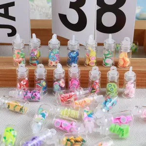20 Random Wish Bottles DIY Fruit Shimmering Slices, Openable Mini Bottles, Keychain Charms, Handmade Jewelry, School Activity Gifts