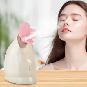 Nanometer Spray Hot and Cold Steam Facial Steamer with Corded Electric Power Source - Compact Design for Acne-Prone & Oily Skin, Ideal for Hydration