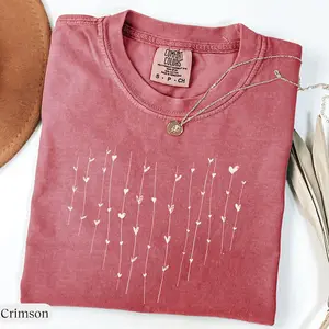 Comfort Colors Hearts Shirt, Cute Heart Shirt, Love Valentines Day Shirt, Girls Valentines Day Shirt, Loved Ones Gifts Cotton Fit