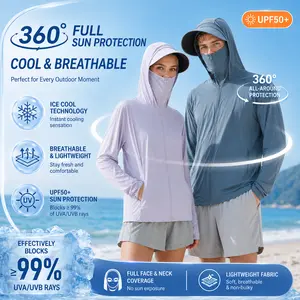 UPF 50+ Ice Silk Sun Protection Jacket for Men and Women, Lightweight, Breathable, UV Protection Outdoor Jacket for Summer