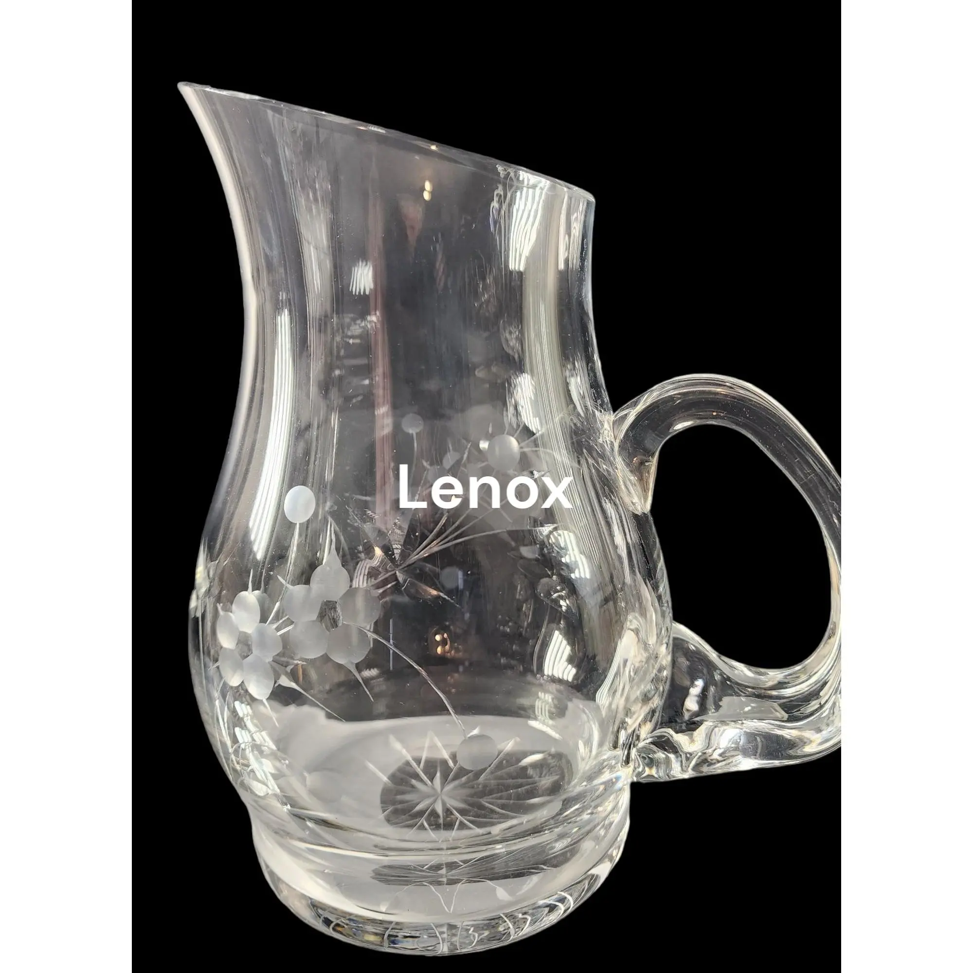 Lenox hand Cut glass Crystal pitcher Made in USA