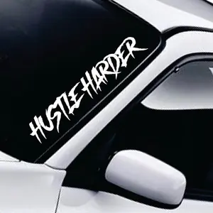 Hustle Harder Car Decal Truck Bumper Sticker Window Windshield Banner JDM Vinyl Men auto decal