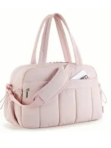 Travel Tote Bag with Adjustable Straps, Large Capacity, Fashionable Sports and Travel Bag, Laptop Compartment, Zipper Pockets, Durable Polyester Fiber, Travel Organizer Bag