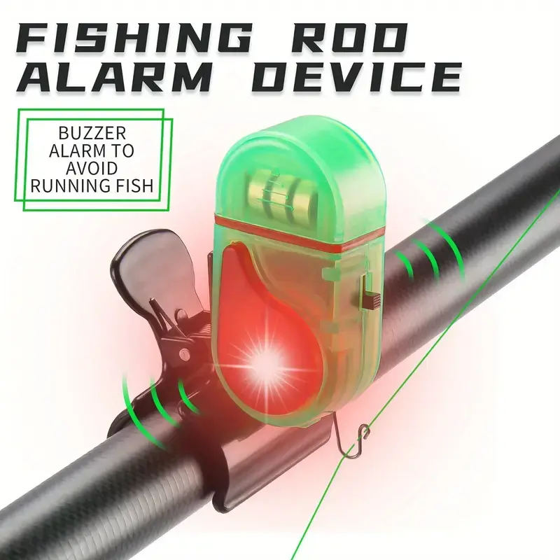 2pcs Compact Smart Electronic Bite Alarms - Carp Fishing Accessories with Sound Alert, LED Night Fishing Lights, Adjustable Sensitivity, Clip-On Mount, Waterproof Design for Bank Use (80g)
