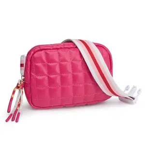 Luxe Puffer Bag with Adjustable Quilted Belt and Detachable Fanny Pack