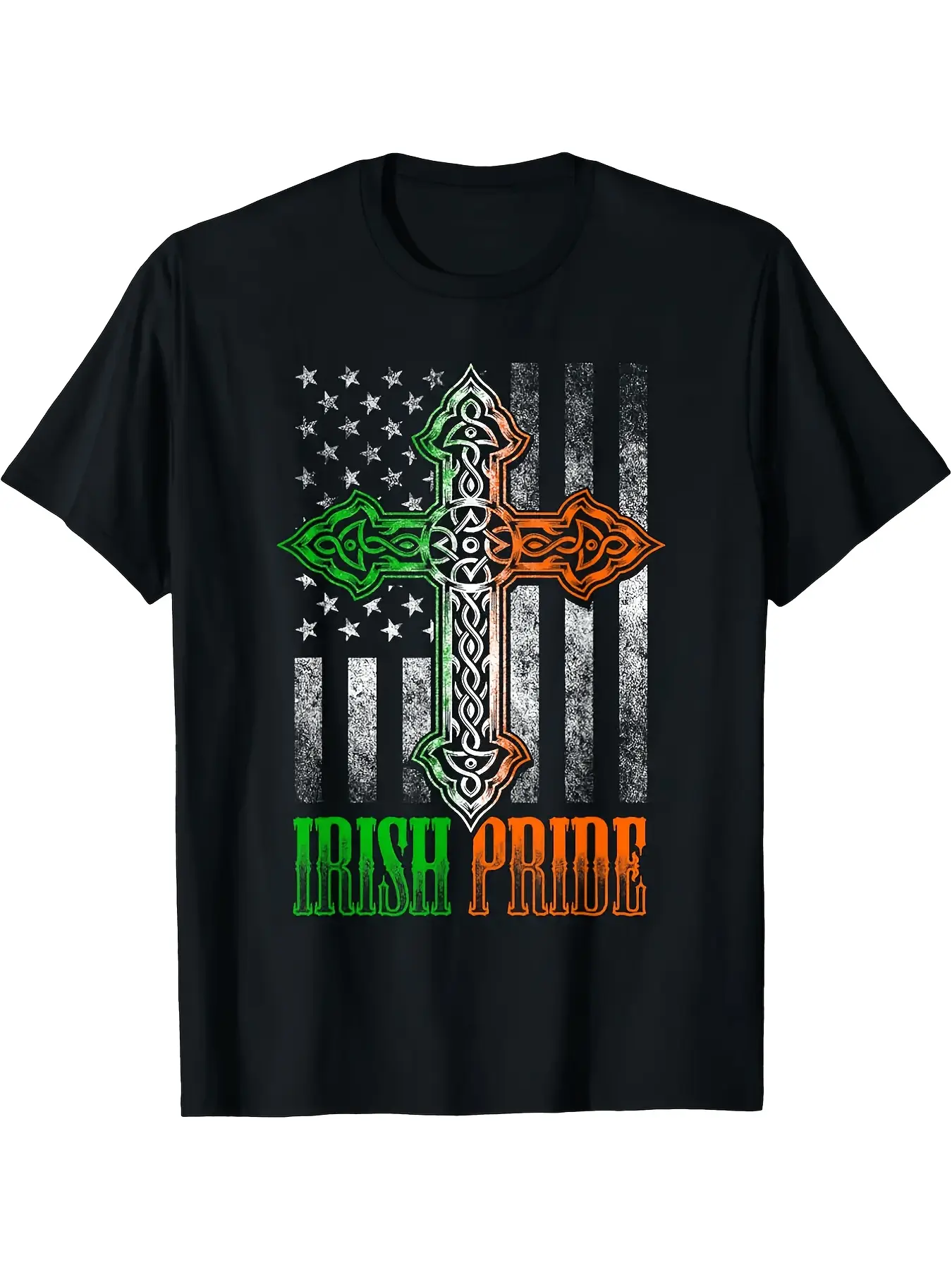 Irish Tees Nycirish Pride Gift Celtic Cross Americ unisex soft cotton short sleeve t shirt, vintage graphic casual tee for men women teens, perfect birthday holiday gift for camping travel gym daily street  wear