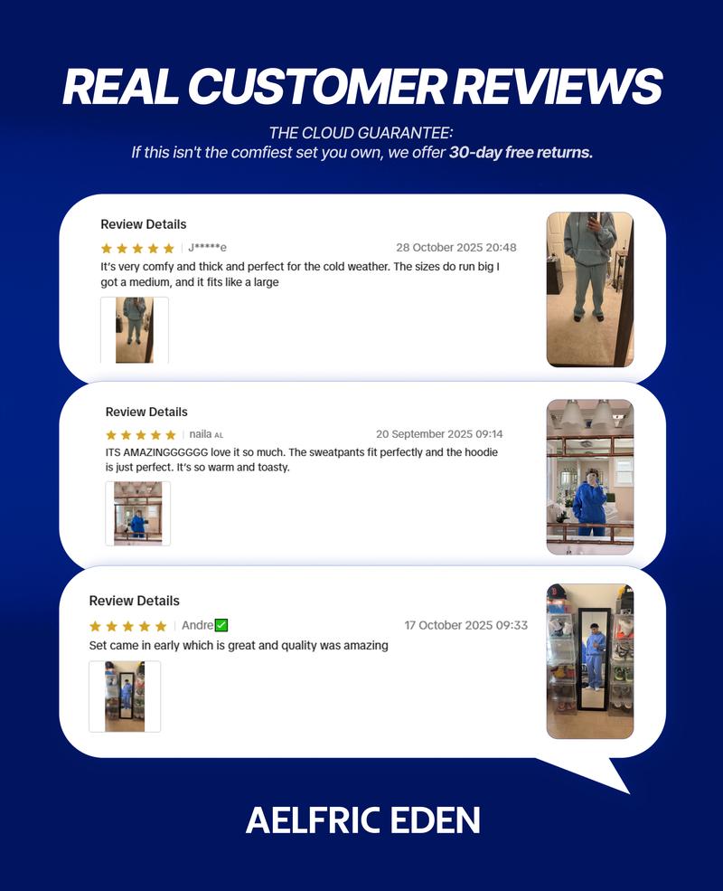 AELFRIC EDEN Cloud Classic Unisex 2 Piece Set Oversized Hoodie & Baggy Sweatpants Y2K Lounge Sweatsuit AELFRIC EDEN Cloud Classic Unisex 2 Piece Set Oversized Hoodie & Baggy Sweatpants Y2K Lounge Sweatsuit