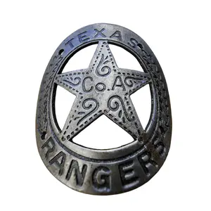 Texas Gun Butt Tag 1.75 x 1.5 Inches Durable Rangers Design Enhances Balance and Grip for Collectors with Minimal Weight and Secure Attachment