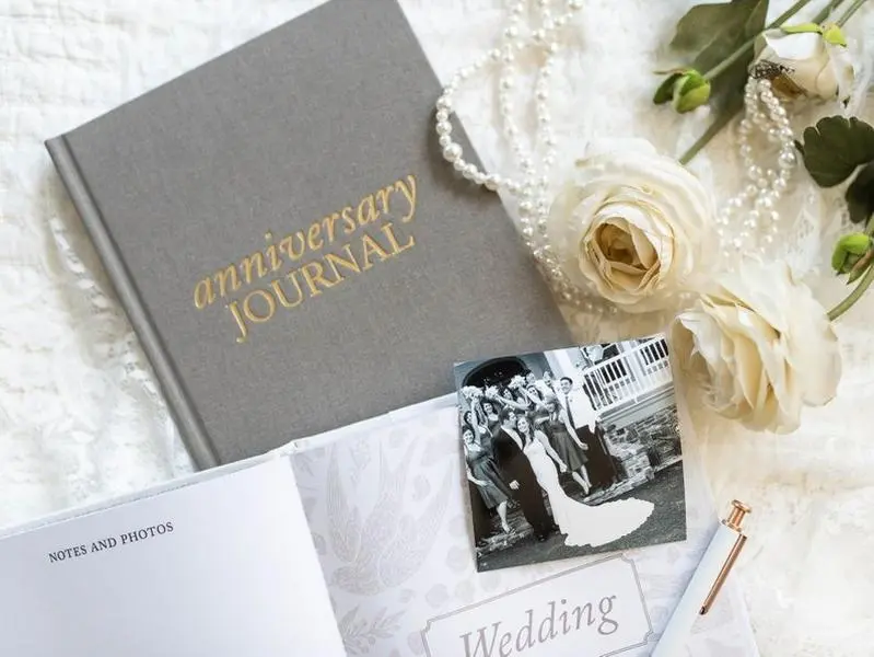 Anniversary Journal and Wedding Gift: Engagement Gift Box for Bride or Newlywed | 1st Anniversary Christmas Gift for Couples Bridal Shower