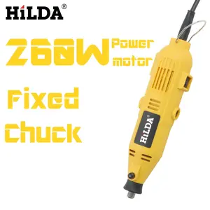 HILDA Professional Electric Rotary Tool - 6-Speed Variable Electric Rotary Tool for Woodworking, Metal, Engraving, Crafts & DIY - All-Purpose Versatile Rotary Sander, Polisher & Carver Set