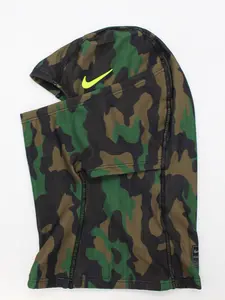 Nike Men's Pro Hyperwarm Hood Green Camo w Volt Nike logo
