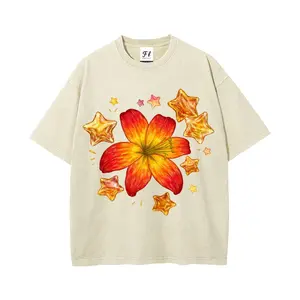 Orange Lily Unisex Vintage Washed Tee