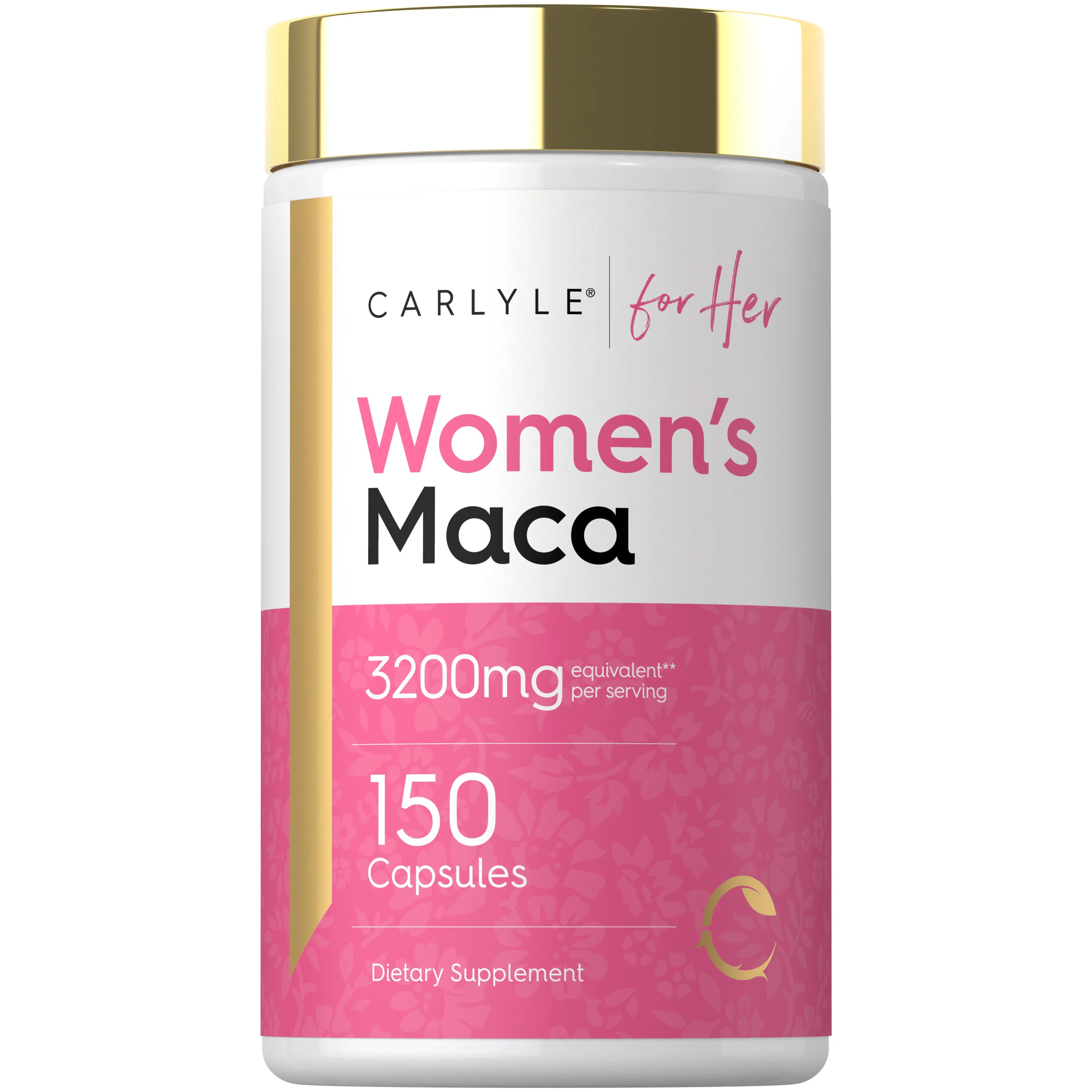 Carlyle Maca Root Capsules for Women 3200mg | 150 Count | Non-GMO, Gluten Free Supplement | For Her