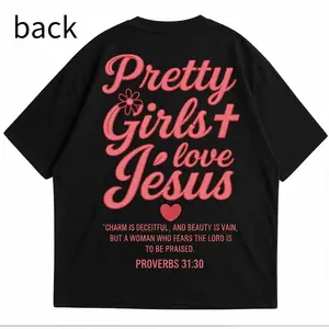 Pretty Girls Love Jesus Jesus Shirt, Christian t shirts, Vintage I Love Jesus Shirt, Jesus design 2025, Gift For Men And For Women, Gift Love Jesus, Full Size, Full Color Womenswear
