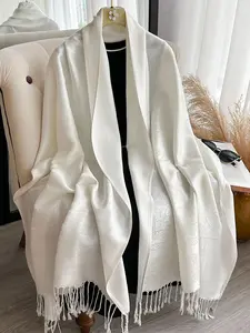 Boho Style Paisley Print Headband, Elegant Long Printed Pashmina Soft Warm Shawl for Fall & Winter, Stylish Women's Woven Scarf, Perfect Accessory for All Seasons