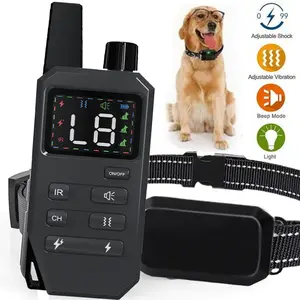 Dog Shock Collar ,Dog Training Collar with Remote,Rechargeable Electric Collar 3 Training Modes with IR Light,Universal for All Breeds,Outdoors Behavior Correct Safe & Humane Rechargeable Compact Bark Control for Dogs