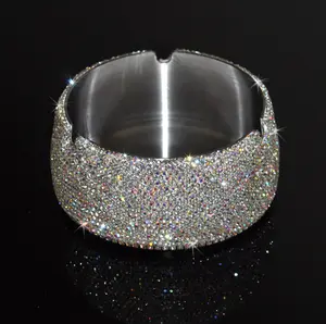 Stainless Steel Artistic Statement Ashtray - Fashionable, Personalized, Creative Diamond Crystal Home Decor Statue Figurine Supply, Artistic Statement Ashtrays