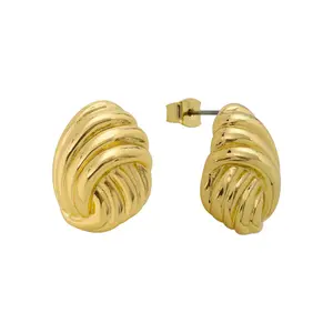 EVRY JEWELS Gold or Silver Plated Women's Hypoallergenic Entangled Earrings