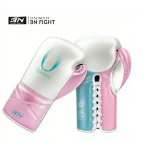 BN Factory Direct Custom Boxing Gloves, Microfiber Leather Lace-up Professional Adult Boxing Gloves for Martial Arts & Fighting