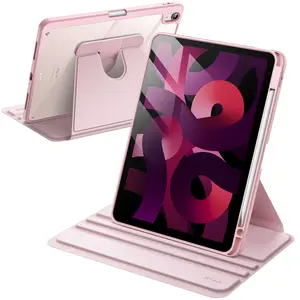 JETech Rotating Case ONLY for iPad Air 11-Inch M4/M3/M2 (2026/2025/2024), iPad Air 5/4 (2022/2020 5th/4th Generation 10.9-Inch), 360 Degree Rotation Protective Stand Cover Clear Back