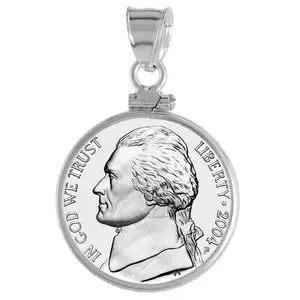 925 Sterling Silver 5 Cent Nickel Coin Bezel Frame 21mm Screw Top Coin Edge