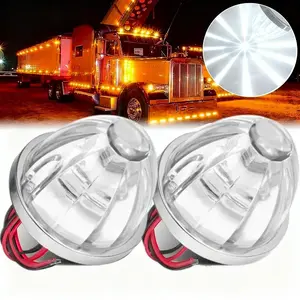 2PCS LED Watermelon Lights Truck Car Side Marker Light AC-DC Power Supply for Lorry Trailer Clearance Lamp Turn Signal Indicator