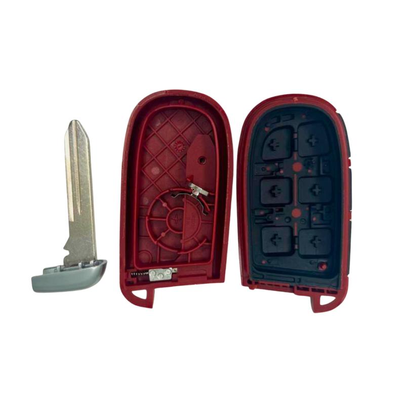 SRT Hellcat Key Fob Cover with Silver/Black Hellcat Logo + Black SRT Lanyard – Red or Blue