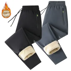 Winter Warm Windproof Thickened Fleece Casual Sports Pants for Cold Weather Activities