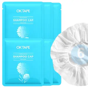 No Rinse Shampoo Cap (6 Packs), Microwaveable Rinse Free Caps for Bedridden Patients or Elderly, Waterless Shampoo and Condition Hair, Chamomile Fragrance