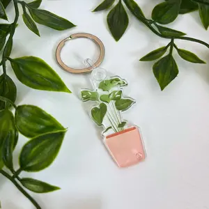 Monstera Keychain