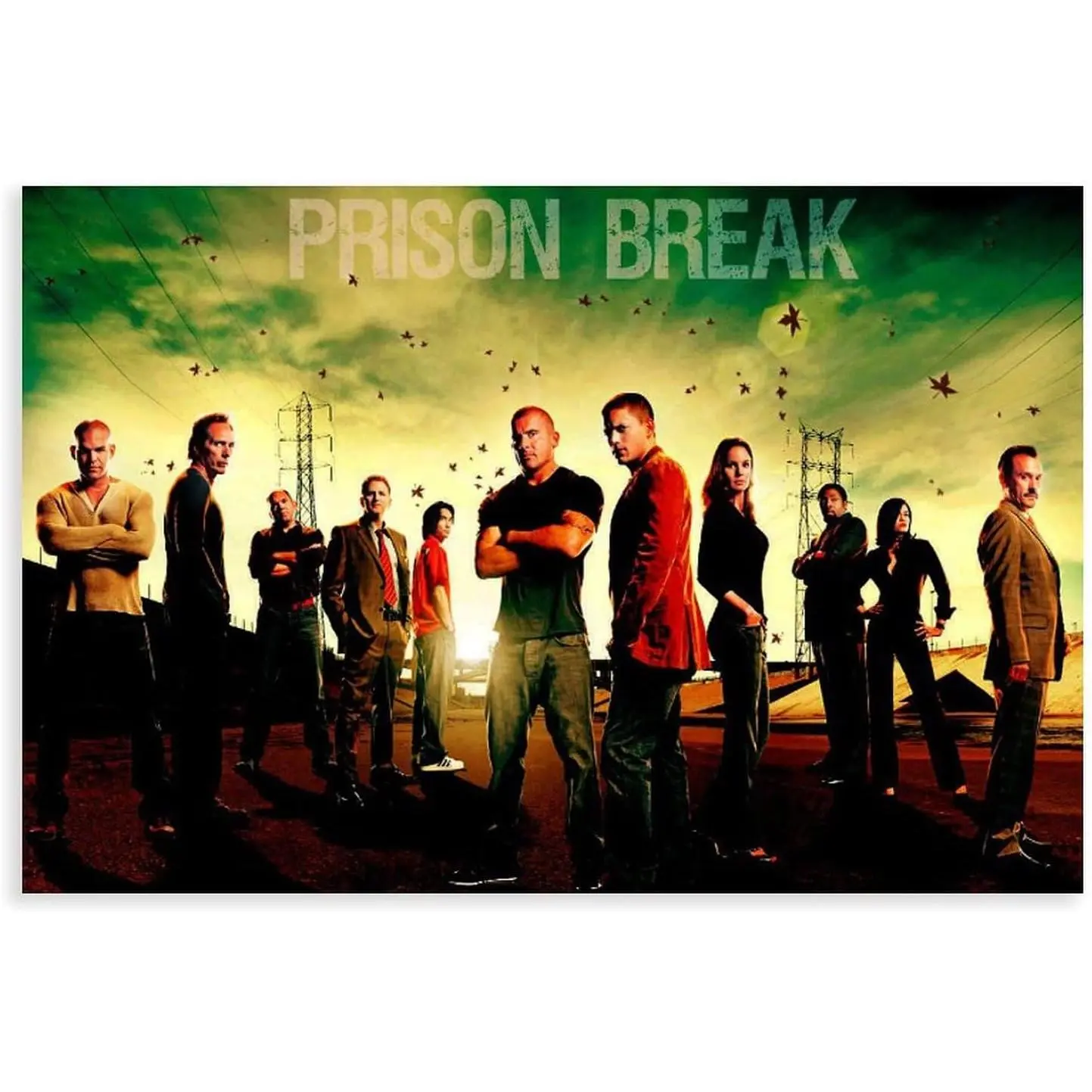 Prison Break Suspense TV Series Canvas Poster, Customizable Multi-Size Decorative 17-in Wall Art Print, Garden Bedroom Decor, Office Home Decor Gift (As the image shows)