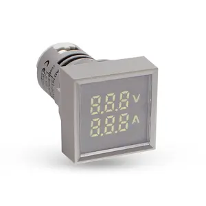 Shopcorp Digital Led Display Indicator Voltmeter and Ammeter - AC50-500V and 0-100A (Gray/Red)