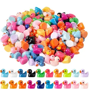 50pcs Mini Resin Ducks Figurines, Tiny Duck Charms for Parties & DIY Projects, Perfect for Potted Gardens & Aquariums