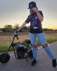 Dude Doing Wheelie Colored Tee