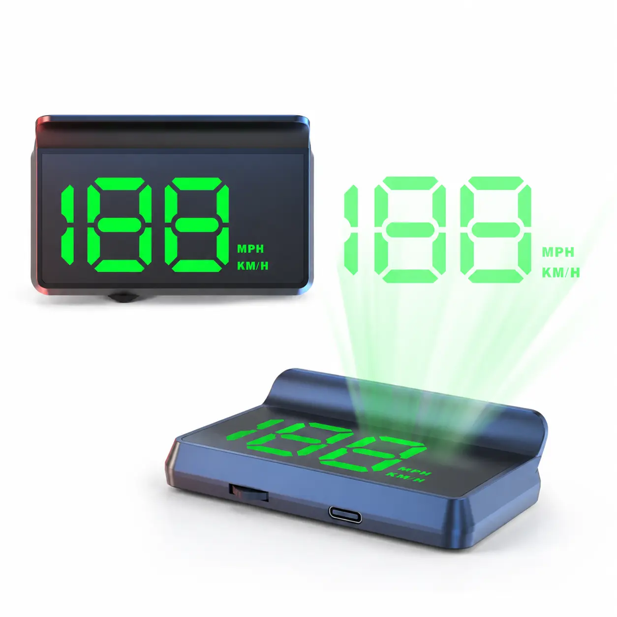 Universal W2 GPS HUD Head Up Display Digital Speedometer Projector MPH KMH Big Font Speed Meter Displayer Auto Electronic Part