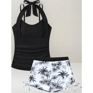 Girls Tankini Swimsuit 2 Piece Halter Neck Bathing Suit for Teen Girls Sizes 7-16