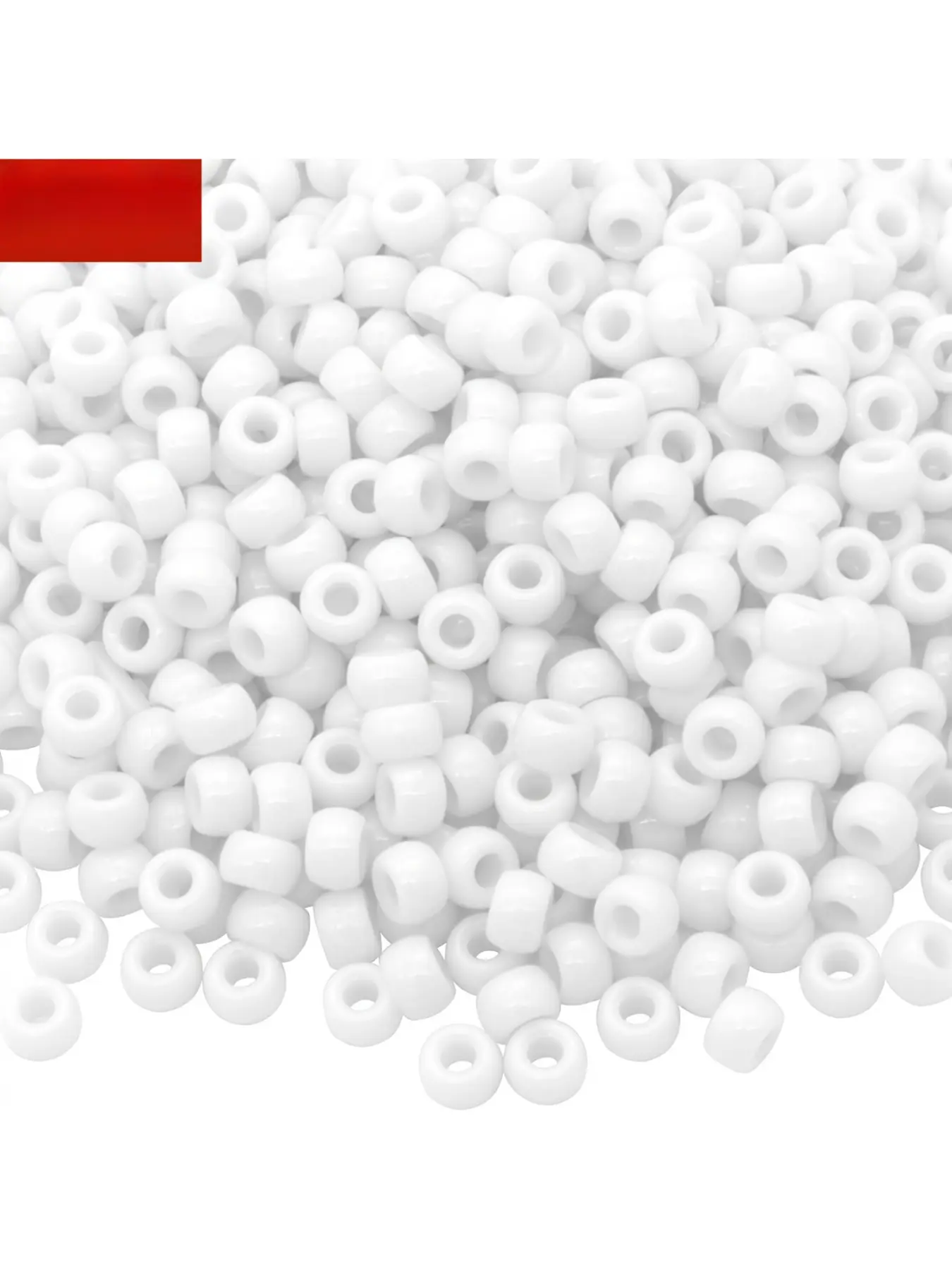 500g white plastic round beads (9mm barrel shape) - suitable for jewelry making, hair accessory weaving, keychains, necklaces, and bracelets - handmade bead beads (white)