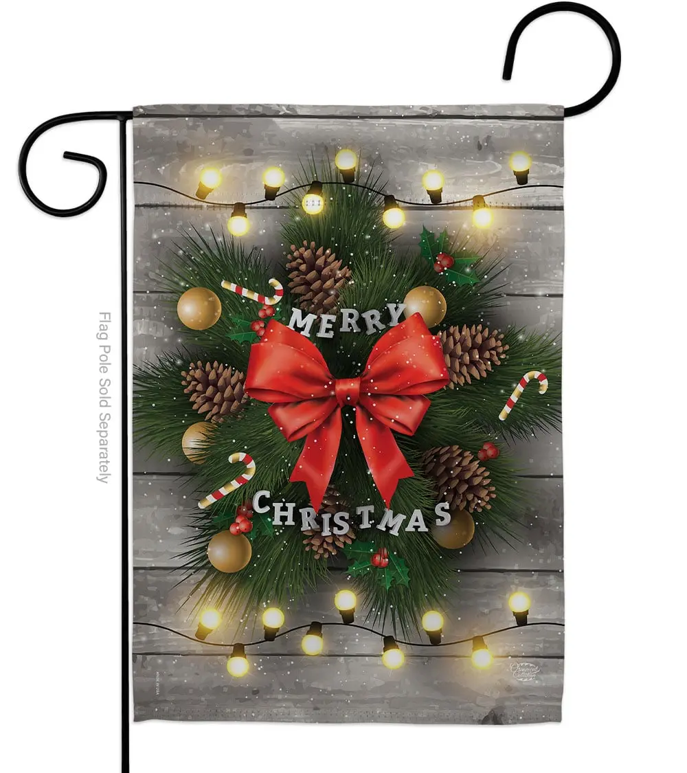 Ornament Collection G191049-BO 13 x 18.5 in. Lightful Merry Christmas Garden Flag with Winter Double-Sided Decorative Vertical Flags House Decoration Banner Yard Gift