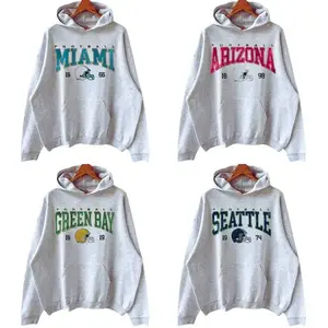 Vintage Football All Teams Ash Grey Hoodie, Hometown Football Hoodie, Vintage Graphic All Teams Hoodie, Sport Graphic Shirts, Gift For Fan C01
