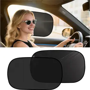 4PCS 20 * 12 Inch Car Window Shades Sun Shade Window tatic Cling Car Window Shades for Blocking Sunlight & Thermal Universal Cars Side Window Sun Shade
