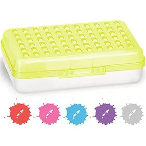 Enday No.0625 Assorted Color Dots Pencil Case, Green - Pack of 24