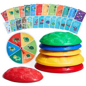 VEVOR Turtle Balance Stepping Stones, 6 PCS, Up to 220 lbs Kids Turtle Jumping Stones Steps Stones, Toddler Obstacle Course Coordination Game Toys Indoor or Outdoor Play for Children Aged 3 4 5 6 7 8+