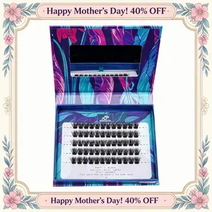 12mm Gorota Self Adhesive Lashes – No Glue Needed, Easy Apply Lash Clusters, Soft Jelly Band, Natural Wispy Look, Thoughtful Mother’s Day Gift