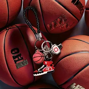 1PC Mini Sneaker Basketball Keychain - 3D Basketball Keychain Additions for Men, Women, Graduation Gifts, Inspirational Gifts，sport party gift
