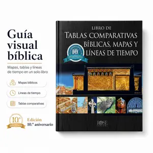 Libro de Tablas Comparativas Bíblicas, Mapas y Líneas de Tiempo – Más de 200 Recursos Visuales, Tapa Dura, Edición del 10.º Aniversario Libro de Estudio Bíblico en Español