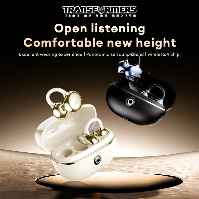 TRANSFORMERS T83 Clip-on Wireless Earbuds High Sound Quality headphone 360°Panoramic Stereo Space Sound Effects Comfortable To Wear
